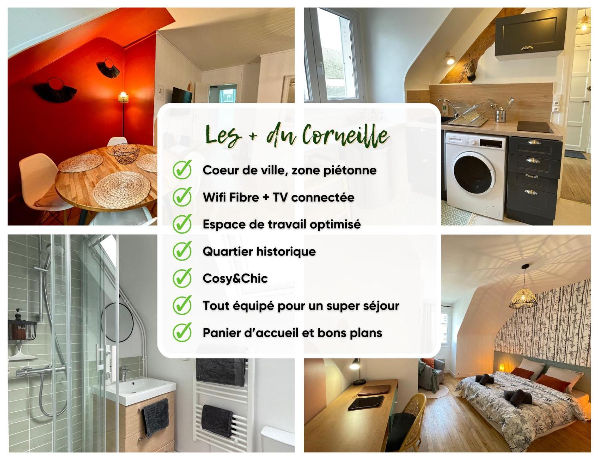 Le Corneille - Ideal Pros & Couples - Centre Historique - Chateau 5Min - Gare 10Min - Au Calme - Fibre กงเปียญ ภายนอก รูปภาพ